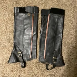 OnCourse Leather Half Chaps size Small